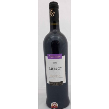 Merlot Rouge Vintage  Pays d'Oc Louis Blanc 75cl